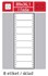 Obrázek Tabelační etikety s vodící drážkou jednořadé - 89 x 36,1 mm jednořadé 4000 etiket / 500 skladů