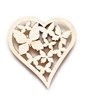 Obrázek Velikonoční dřevěná dekorace - výřez / motýlkové srdce 6,5 x 7 cm