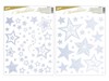 Obrázek Okenní fólie Glitr - mix stříbrné hvězdy / 30 x 42 cm