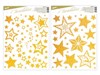 Obrázek Okenní fólie Glitr - mix zlaté hvězdy / 30 x 42 cm